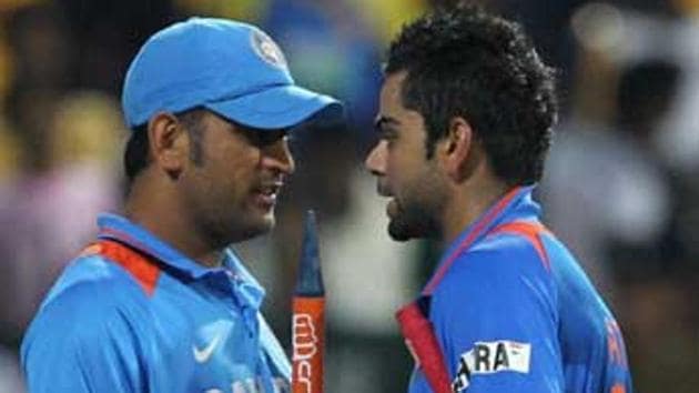 Virat Kohli, who is arguably the best batsman in the world at the moment, played his entire international cricket under Mahendra Singh Dhoni’s captaincy since his ODI debut in Sri Lanka in 2008(AFP)