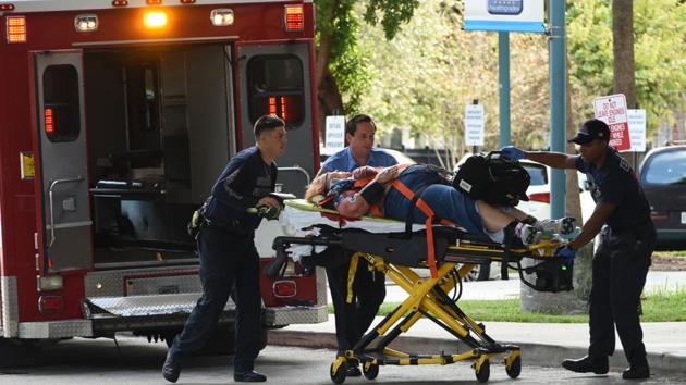 An injured woman is taken into Broward Health Trauma Center in Fort Lauderdale, Florida after a shooting at the Fort Lauderdale-Hollywood International Airport. (AP Photo) An injured woman is taken into Broward Health Trauma Center in Fort Lauderdale, Florida after a shooting at the Fort Lauderdale-Hollywood International Airport. (AP Photo)