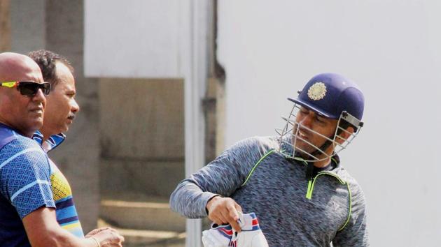 Mahendra Singh Dhoni had chats with the junior players as well as Jharkhand officials, trying to understand the facilities available for the players from his state during the Ranji Trophy semifinal against Gujarat at the VCA Stadium in Nagpur. (PTI) Mahendra Singh Dhoni had chats with the junior players as well as Jharkhand officials, trying to understand the facilities available for the players from his state during the Ranji Trophy semifinal against Gujarat at the VCA Stadium in Nagpur. (PTI)