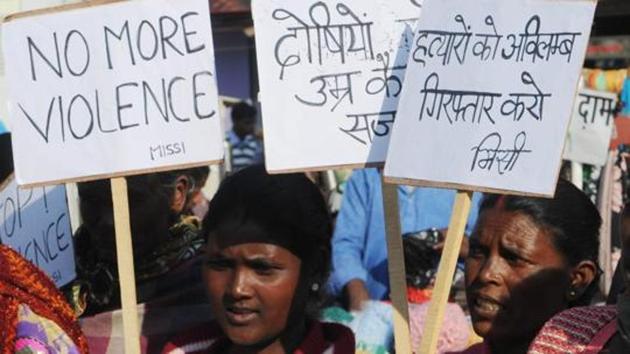 Women protest against the rape and murder of an engineering student in Ranchi in December 2016. In Meghalaya, Julius Kitbok Dorphang, a rebel turned MLA, is accused of raping a minor girl twice last month, including once at a guest house belonging to family of state home minister HDR Lyngdoh. (Parwaz Khan/HT File Photo) Women protest against the rape and murder of an engineering student in Ranchi in December 2016. In Meghalaya, Julius Kitbok Dorphang, a rebel turned MLA, is accused of raping a minor girl twice last month, including once at a guest house belonging to family of state home minister HDR Lyngdoh. (Parwaz Khan/HT File Photo)