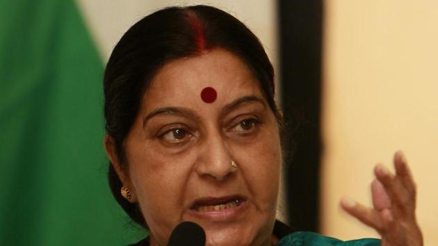 File photo of external affairs minister Sushma Swaraj (AP File Photo) File photo of external affairs minister Sushma Swaraj (AP File Photo)