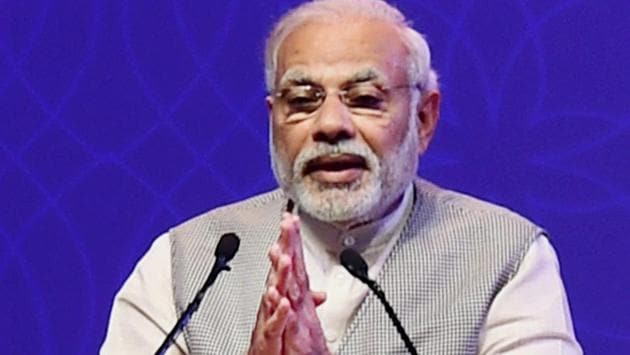 Prime Minister Narendra Modi during the inauguration of the 14th Pravasi Bharatiya Divas at Bangalore International Exhibition Center in Bengaluru on Sunday. (PTI Photo) Prime Minister Narendra Modi during the inauguration of the 14th Pravasi Bharatiya Divas at Bangalore International Exhibition Center in Bengaluru on Sunday. (PTI Photo)