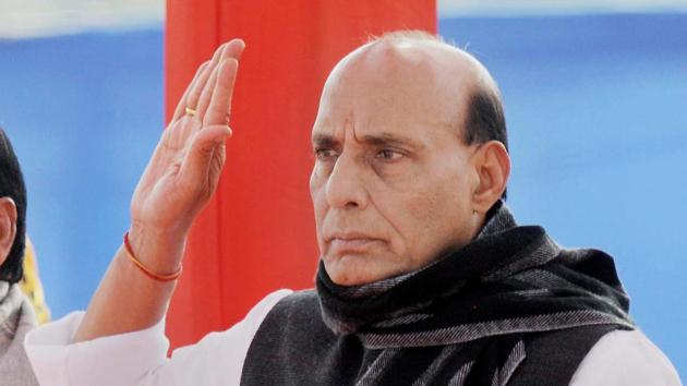 Ranchi: Union Home Minister Rajnath Singh and Jharkhand Chief Minister Raghubar Das take guard of honor during the inauguration of Eastern Sector Head Quarter and Residential building of Central Industrial Security Force (CISF) at Dhurwa in Ranchi on Sunday. PTI Photo (PTI1_8_2017_000083B) (PTI) Ranchi: Union Home Minister Rajnath Singh and Jharkhand Chief Minister Raghubar Das take guard of honor during the inauguration of Eastern Sector Head Quarter and Residential building of Central Industrial Security Force (CISF) at Dhurwa in Ranchi on Sunday. PTI Photo (PTI1_8_2017_000083B) (PTI)