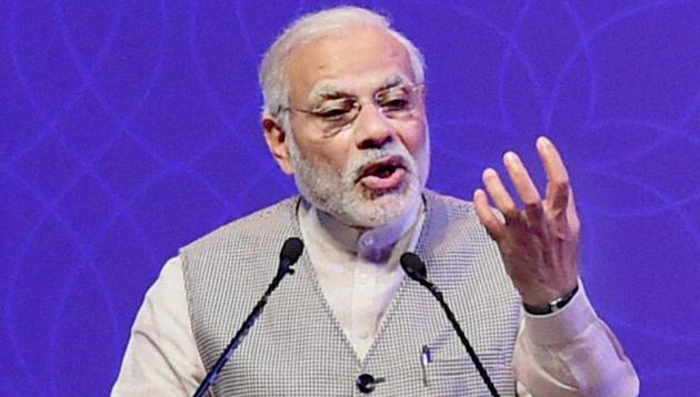 Prime Minister Narendra Modi speaks during the 14th Pravasi Bharatiya Divas at Bangalore International Exhibition Center. (PTI File Photo) Prime Minister Narendra Modi speaks during the 14th Pravasi Bharatiya Divas at Bangalore International Exhibition Center. (PTI File Photo)