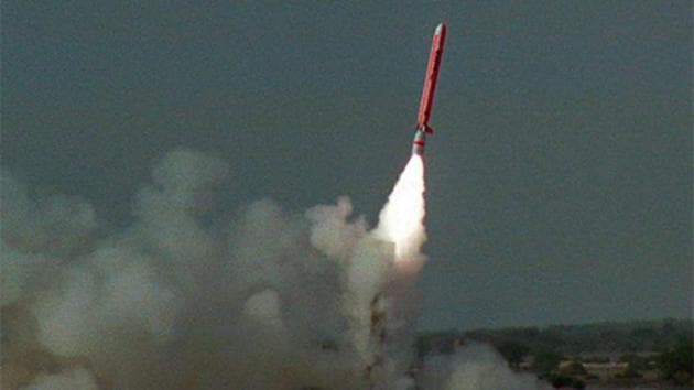 File photo of a test of Pakistan’s Babur cruise missile.(Reuters)