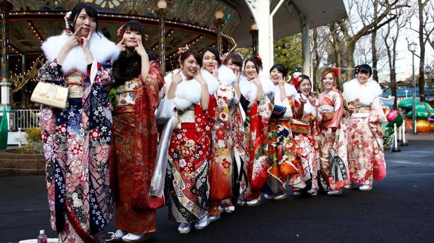 The young women for their memorial photo. (REUTERS)