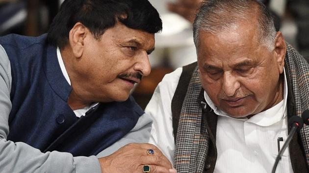 File photo of Samajwadi Party supremo Mulayam Singh Yadav with brother Shivpal Yadav at a press conference at the party office in Lucknow. (PTI) File photo of Samajwadi Party supremo Mulayam Singh Yadav with brother Shivpal Yadav at a press conference at the party office in Lucknow. (PTI)