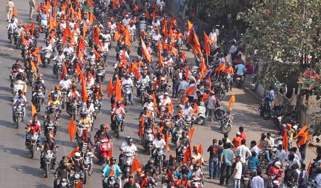 Members from Maratha community had organised a protest rally from Somaiya College to CST in November 2016. (HT file)