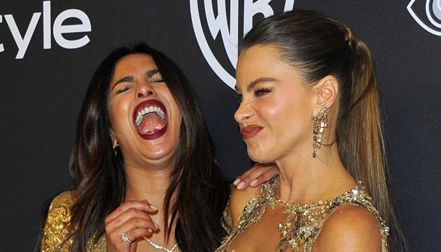 Actresses Priyanka Chopra (L) and Sofia Vergara attend the 18th Post-Golden Globes Party hosted by Warner Bros Pictures and InStyle at the Beverly Hilton Hotel in Beverly Hills, California. (AFP) Actresses Priyanka Chopra (L) and Sofia Vergara attend the 18th Post-Golden Globes Party hosted by Warner Bros Pictures and InStyle at the Beverly Hilton Hotel in Beverly Hills, California. (AFP)