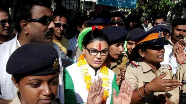 Rakhi Sawant will campaign in Uttar Pradesh elections for Republican Party of India. (HT File Photo) Rakhi Sawant will campaign in Uttar Pradesh elections for Republican Party of India. (HT File Photo)