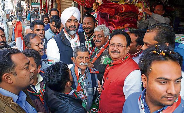 Congress candidate Manpreet Singh Badal in Bathinda on Tuesday. (Sanjeev Kuma/HT) Congress candidate Manpreet Singh Badal in Bathinda on Tuesday. (Sanjeev Kuma/HT)