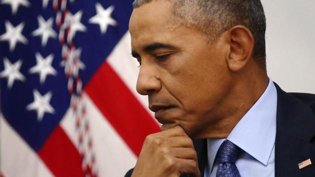 US President Barack Obama pauses during an interview with Vox at Blair House in Washington. (Reuters File Photo) US President Barack Obama pauses during an interview with Vox at Blair House in Washington. (Reuters File Photo)