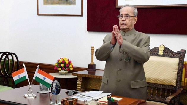 President Pranab Mukherjee delivering the New Year message to the Students and faculty of Higher learning and Probationary Officers of Civil Services Academies through Video Conference from Rashtrapati Bhavan in New Delhi on Tuesday. (PTI) President Pranab Mukherjee delivering the New Year message to the Students and faculty of Higher learning and Probationary Officers of Civil Services Academies through Video Conference from Rashtrapati Bhavan in New Delhi on Tuesday. (PTI)