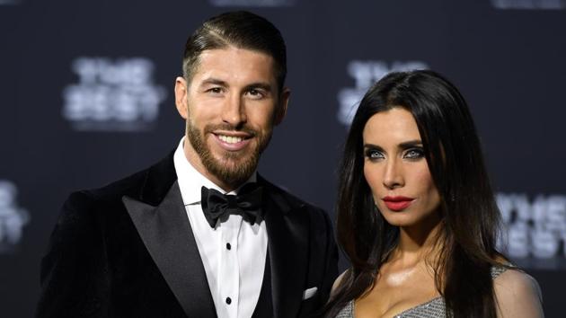 Sergio Ramos arrived at the function with his wife. (AP)