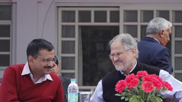 Najeeb Jung shared a tumultuous relationship with the AAP government while serving as the L-G of Delhi. During his tenure, he was at loggerheads with the government over a host of issues, including administrative jurisdiction.(Arun Sharma/ HT file photo)