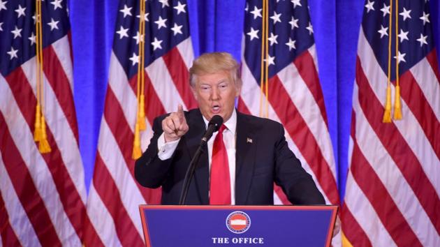 US President-elect Donald Trump answers journalists questions during a press conference. (AFP Photo) US President-elect Donald Trump answers journalists questions during a press conference. (AFP Photo)