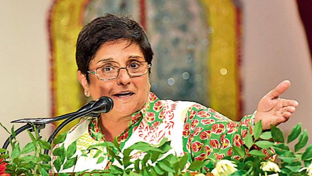 On January 7, Bedi wrote an open letter to the people of Puducherry and sent it to all media houses in the UT. According to her letter, she has decided to step down on May 29, 2018, when she completes two years in Puducherry.(HT file) On January 7, Bedi wrote an open letter to the people of Puducherry and sent it to all media houses in the UT. According to her letter, she has decided to step down on May 29, 2018, when she completes two years in Puducherry.(HT file)