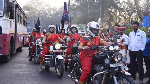 A convoy of women riders welcome Vin Diesel and Deepika Padukone. Their film releases on January 14 and marks Deepika’s Hollywood debut. 