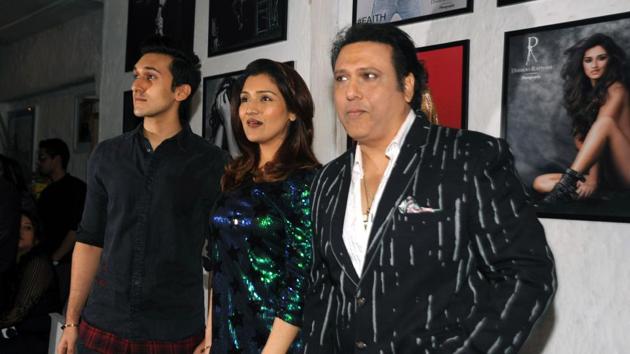 Govinda (R) poses with his daughter Tina Ahuja (C) and son Yashvardhan Ahuja (L). (AFP) Govinda (R) poses with his daughter Tina Ahuja (C) and son Yashvardhan Ahuja (L). (AFP)