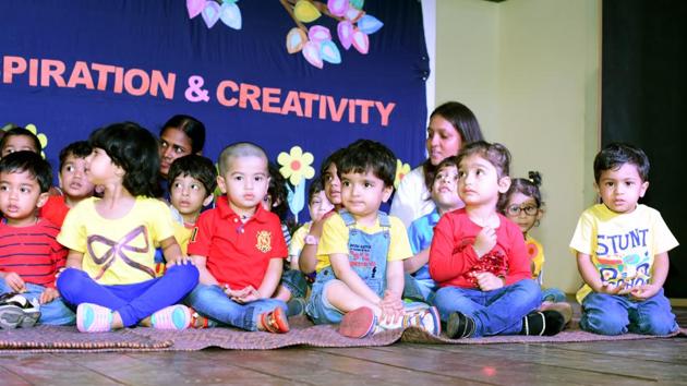 Presently, there are around 500 privately run play schools in the Gurgaon alone.(HT Photo)