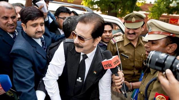 Security officials escort Sahara group chairman Subrata Roy at the Supreme Court in New Delhi. (AFP FILE PHOTO) Security officials escort Sahara group chairman Subrata Roy at the Supreme Court in New Delhi. (AFP FILE PHOTO)