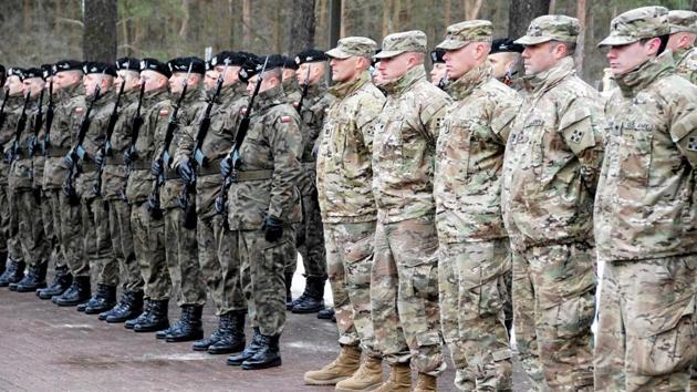 U.S soldiers arrive to Zagan as part of NATO deployment, Zagan, Poland January 12, 2017.(REUTERS Photo)