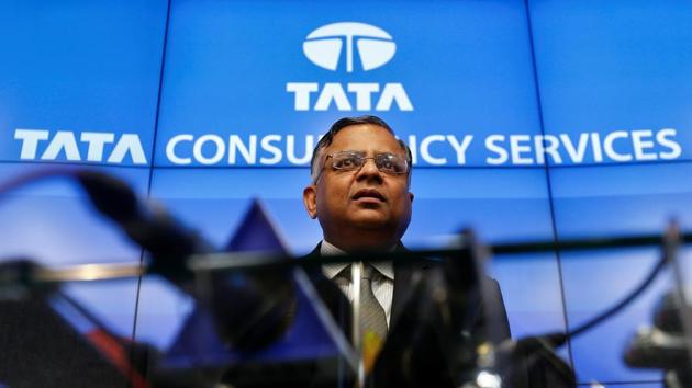 Tata Sons chairman-designate Natarajan Chandrasekaran speaks during a news conference in Mumbai.(Reuters File Photo)