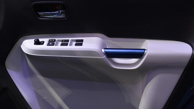 A closeup detail of the contoured side door panel of the car. (Virendra Singh Gosain/HT PHOTO) 