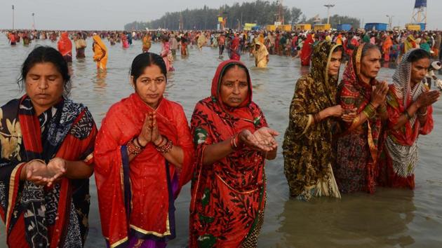 More than 700,000 Hindu pilgrims and sadhus - holy men - are expected to gather at the confluence of the River Ganges and the Bay of Bengal during the Gangasagar Mela. (Dibyangshu Sarkar / AFP Photo) 