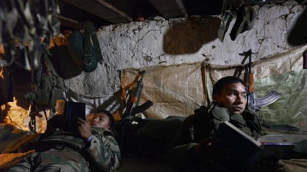 Indian Army soldiers in the 'Ghatak Bunker' in a forward post at the India-Pakistan LOC near Poonch. Over the last few years there have been multiple flashpoints of conflict between our security personnel and our civilian bureaucracy. (Gurinder Osan/HT) Indian Army soldiers in the 'Ghatak Bunker' in a forward post at the India-Pakistan LOC near Poonch. Over the last few years there have been multiple flashpoints of conflict between our security personnel and our civilian bureaucracy. (Gurinder Osan/HT)