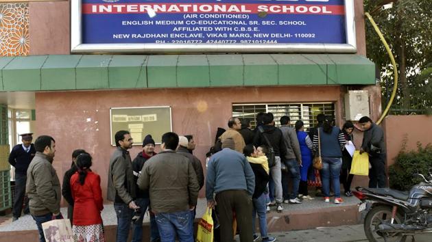 Experts said parents are more confused now because many had already filled the forms. (HT photo) Experts said parents are more confused now because many had already filled the forms. (HT photo)