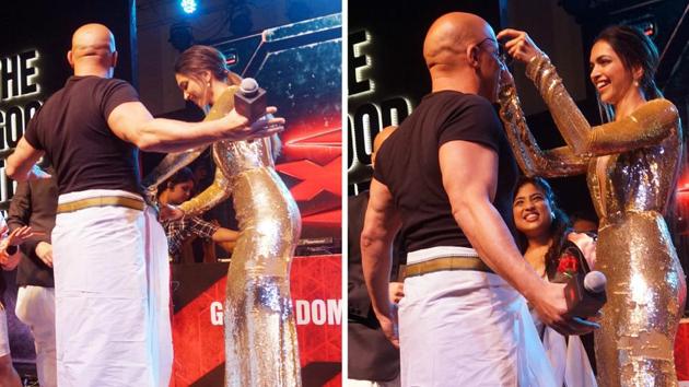 Alright! Looks like Vin Diesel is all set for the Lungi Dance. (Prodip Guha/HT PHOTO) Alright! Looks like Vin Diesel is all set for the Lungi Dance. (Prodip Guha/HT PHOTO)