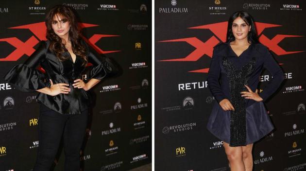 Actors Huma Qureshi and Richa Chadda show support for Bollywood’s very own Deepika and Vin Diesel. (Prodip Guha/HT PHOTO) Actors Huma Qureshi and Richa Chadda show support for Bollywood’s very own Deepika and Vin Diesel. (Prodip Guha/HT PHOTO)