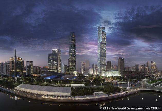 The tallest building to be completed last year was in China – the Guangzhou CTF Finance Centre — which stands at 530 metres. (CTBUH DATABASE) The tallest building to be completed last year was in China – the Guangzhou CTF Finance Centre — which stands at 530 metres. (CTBUH DATABASE)