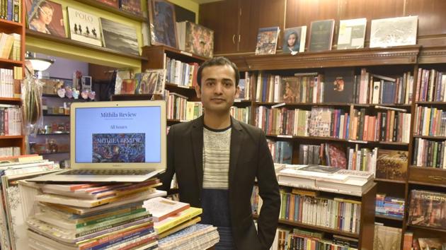 Salik Shah is the founder of Mithila Review, a digital literary magazine published from New Delhi.(Saumya Khandelwal/HT Photo)