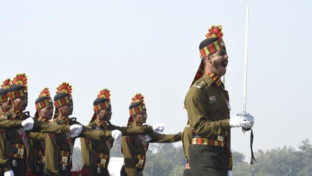 Army Day is celebrated on 15 January every year in India, in recognition of Lieutenant General KM Cariappa’s taking over as the first Commander-in-Chief of the Indian Army from General Sir Francis Butcher, the last British Commander-in-Chief of India, on 15 January 1949. (Arvind Yadav/HT PHOTO)