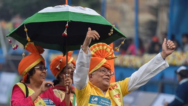 Participants of Senior Citizen Run which was a part of Mumbai Marathon. (kunal patil/ht photo) 