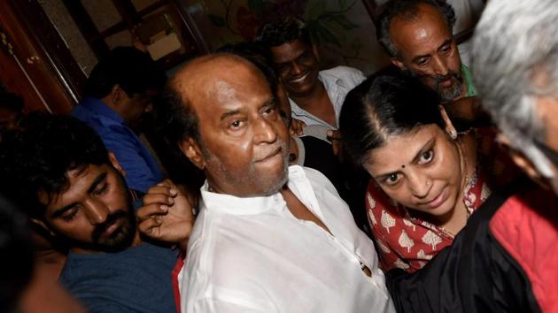 Speaking at the 47th Thuglak anniversary event, Rajinikanth, who was a close friend of Ramaswamy, stated he had told the Tamil star that he wished Jayalalithaa to be there till he lived. (PTI) Speaking at the 47th Thuglak anniversary event, Rajinikanth, who was a close friend of Ramaswamy, stated he had told the Tamil star that he wished Jayalalithaa to be there till he lived. (PTI)