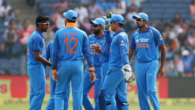 Jasprit Bumrah got the big wicket of Alex Hales as he effected a direct run-out at the bowler’s end. (BCCI) Jasprit Bumrah got the big wicket of Alex Hales as he effected a direct run-out at the bowler’s end. (BCCI)