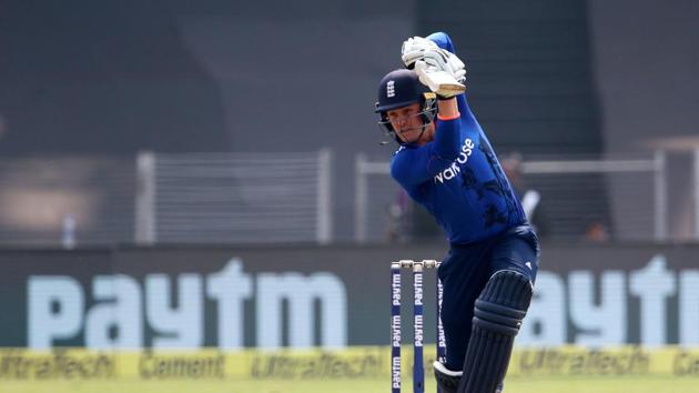 Jason Roy continued to hold firm and he played aggressively against the Indian bowlers. (BCCI) Jason Roy continued to hold firm and he played aggressively against the Indian bowlers. (BCCI)