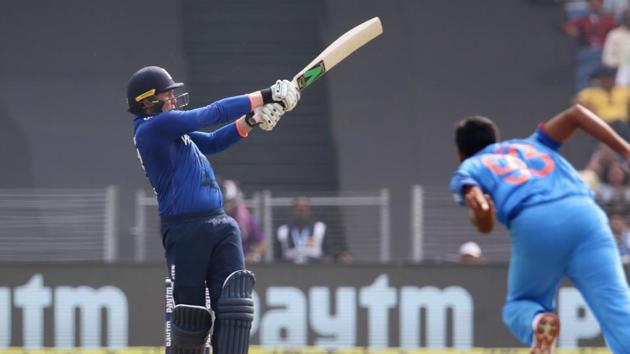 Jason Roy slammed a magnificent fifty in his first match in India as the hosts struggled. (BCCI) Jason Roy slammed a magnificent fifty in his first match in India as the hosts struggled. (BCCI)