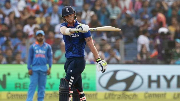 However, Ben Stokes blasted a 33-ball fifty as England smashed 115 runs in the last nine overs to help England reach 350/7, their highest total in India. (BCCI) However, Ben Stokes blasted a 33-ball fifty as England smashed 115 runs in the last nine overs to help England reach 350/7, their highest total in India. (BCCI)
