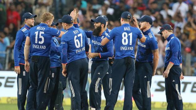 England got the early breakthrough when they dismissed Shikhar Dhawan cheaply. (BCCI) England got the early breakthrough when they dismissed Shikhar Dhawan cheaply. (BCCI)