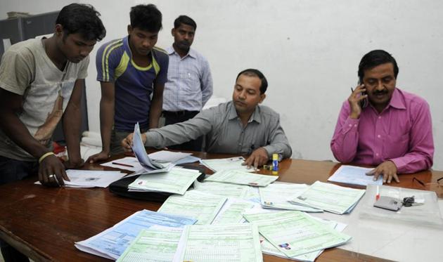 A camp held for workers employed by the NEA members in Noida. (HT FILE PHOTO) A camp held for workers employed by the NEA members in Noida. (HT FILE PHOTO)
