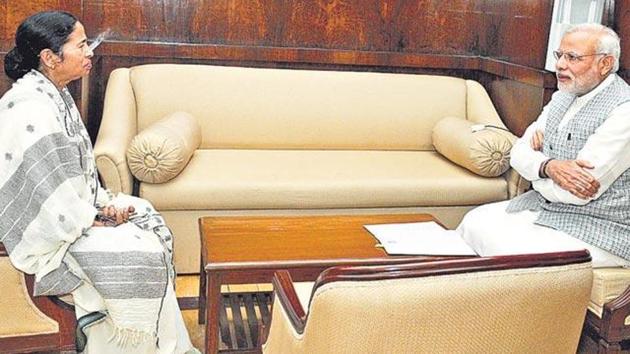 File photo of Mamata Banerjee meeting Prime Minister Narendra Modi in Delhi in 2015. Though their relation has seen ups and downs, it was never at the depths that it touched after the demonetisation announcement on November 8 last year and Sudip Bandyopadhyay’s arrest by CBI in early January. (HT Photo) File photo of Mamata Banerjee meeting Prime Minister Narendra Modi in Delhi in 2015. Though their relation has seen ups and downs, it was never at the depths that it touched after the demonetisation announcement on November 8 last year and Sudip Bandyopadhyay’s arrest by CBI in early January. (HT Photo)