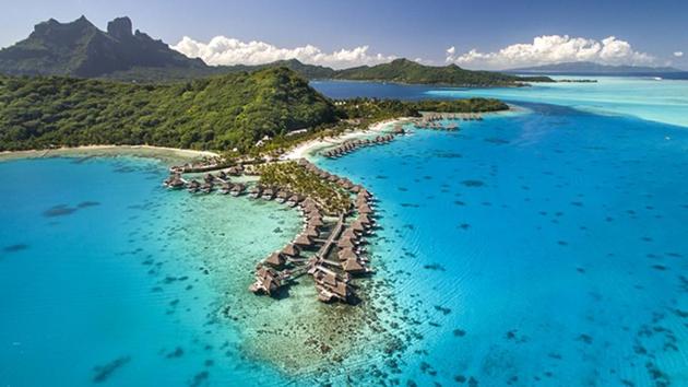 Conrad Bora Bora Nui, Bora Bora, French Polynesia, opening March 2017: The new Conrad Bora Bora Nui is located on an islet off the coast of Bora Bora about 20 minutes by boat from the airport. (AFP)