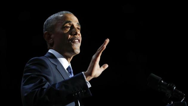 President Barack Obama speaks during his farewell address at McCormick Place in Chicago. (AP File Photo) President Barack Obama speaks during his farewell address at McCormick Place in Chicago. (AP File Photo)