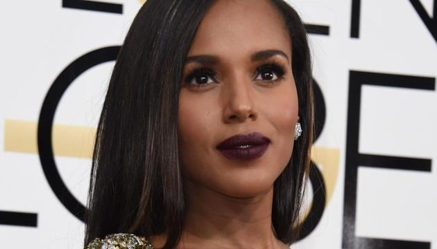 Kerry Washington rocked the dark pout at the recently held Golden Globes.(AFP PHOTO /Valerie Macon)