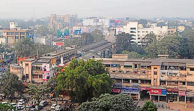 Aerial view of Allahabad.(HT Photo) Aerial view of Allahabad.(HT Photo)