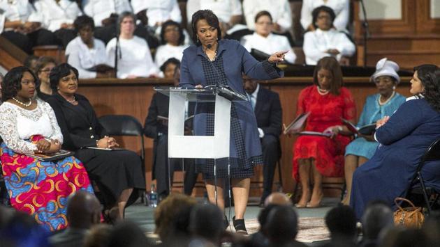 Bernice King, daughter of the late Rev. Martin Luther King Jr., speaks during the MLK Jr. holiday commemorative service at Ebenezer Baptist Church, where the King preached. (AP/PTi) Bernice King, daughter of the late Rev. Martin Luther King Jr., speaks during the MLK Jr. holiday commemorative service at Ebenezer Baptist Church, where the King preached. (AP/PTi)